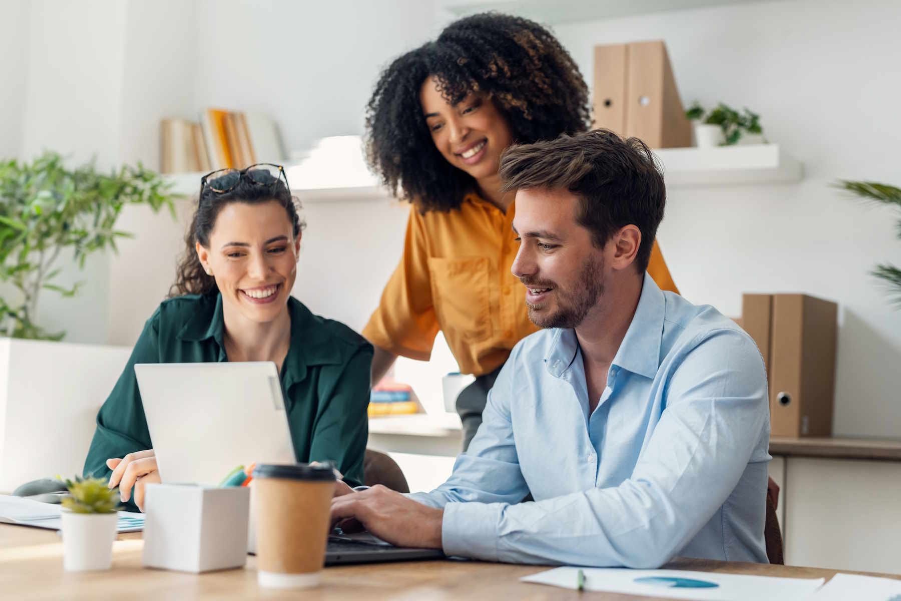 Expat Personal Development Business People Working With Laptop And Talking Of personal development